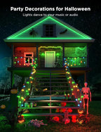 Govee Smart Outdoor String Lights H7020, RGBIC Warm White 48ft LED Bulbs for Halloween Decorations, Christmas, WiFi Patio Lights Work with Alexa, Google Assistant, APP Control, IP65 Waterproof