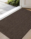 Color&Geometry Front Door Mat Indoor 21"x31", Rugs for Entryway Non Slip Washable Absorbent Low-Profile Inside, Entry Rug Door Mat Indoor Entrance, Brown (Fold)