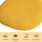 FurnitureR Kids Desk Chair, Small Adjustable Swivel Computer Task Chair with Plastic Backrest and Padded Seat Cushion, Fabric Armless Cute Rolling Child Office Chairs Study Chair, Yellow