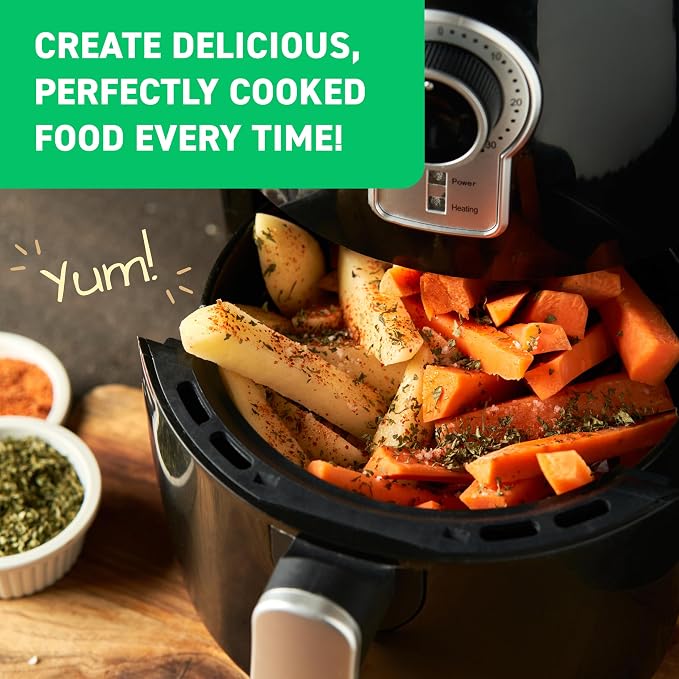 Air Fryer Cheat Sheet Magnets Booklet - Air Fryer Cookbook for Beginners - Air Fryer Liners - Air Fryers Kitchen Gifts Gadgets 2026 - Air Fryer Accessories Cook Books Kitchen+Gadgets Cooking Guide