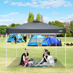 COBlZI 10x10 Pop Up Canopy Tent with 4 Removable Sidewalls，Waterproof Commercial Easy Adjustable Gazebo Tent with Air Vent, 4 Sandbags，4 Stakes & 8 Ropes（Tents for Party/Exhibition,Grey