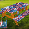 Picnic Table Cover with Bench Covers Table Cloth Tablecloth Summer Outdoor Rv Patio Tent Camping Glamping Campsite Camper Essentials Accessories Items Gear Gadgets Stuff Necessities Supplies Must Have