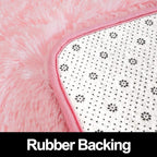 Super Soft Fluffy Shaggy Rugs 5x8 Feet for Living Room Bedroom, Fuzzy Plush Area Rugs for Girls Kids Room Nursery Home Decor, Furry Dorm Rug Cute Non-Slip Indoor Floor Carpet, Baby Pink