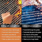UBeesize Copper Grill Mats 6-Pack, Non-Stick PFOA-Free, 500°F Heat Resistant, Easy Clean, Cut-to-Fit for Gas/Charcoal/Infrared Grills, Camping Accessories for Steak Chicken Fish Vegetables