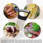 Onion Slicer Holder, Onion | Tomato | Potato | Apple | Egg Holder for Slicing, Vegetables | Fruits Slicer Holder, Meat |Beef Chopper, Multi-Purpose Kitchen Accessory, 2 Pack