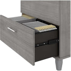 Bush Somerset 2-Drawer Lateral File Cabinet, Letter/Legal, Platinum Gray, 30-Inch (WC81280)