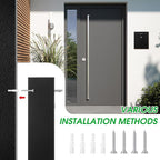 Yaocom Locking Mailbox with Key for Outdoor 14 x 12 x 4 Inches Large Wall Mount Mail Box with Lock Security Mail Drop Metal Collection Boxes Hanging Secure Postbox (Black)