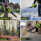 HARDELL Cordless Leaf Blower, 20V Electric Leaf Blower with 4.0Ah Battery and Charger, 280MPH/400CFM High Speed Leaf Blowers for Lawn Care, Blowing Leaves, Dust and Snow