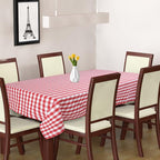 Urban Villa Tablecloth Cotton Tabletop 60x102 (8-10 Seat) Red/White Checks