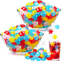 320 Pcs 10lb Reusable Ice Cubes for Drinks Plastic Ice Cube Refreezable Without Diluting Frozen to Keep Drink Cool Longer for Coffee Cocktails Whiskey Wine Bar Party Camping (Star,Colorful)