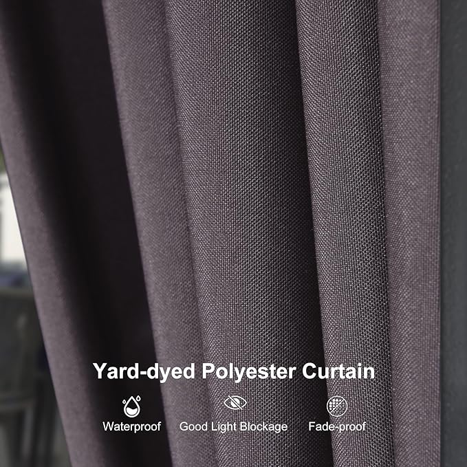 PURPLE LEAF 12'x18' Hardtop Gazebo with Lights Patio Outdoor Pavilion with Galvanized Steel Double Roof Includes Netting and Curtains for Garden Lawn Backyard Grey