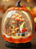 Fall Snow Globe Pumpkin Fall Decorations for Home Gnome Turkey Swirling Glitter Timer Thanksgiving Gift Autumn Harvest Fall Decor