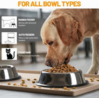 Hubulk Dog Feeding Mat,100% Waterproof Food Grade Silicone Pet Food and Water Bowl Placemat,Dishwasher, High Raised Edge to Prevent Spills,Nonslip Tray to Stop Messes on Floor（24"x16"x0.5", Taupe）