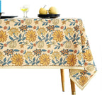 ISAENNE Designer Bohemian Floral Extra Long TableclothRectangle,Linen Colorful Table Cloth,Wrinkle Resistant Decor Tablecloths for Dining Thanksgiving Kitchen Christmas,67"*118"-Estevan B