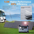 OSCAL 6000W Solar Generator Promax6000 with 2x400W Solar Panel,120V/240V Dual Voltage Portable Power Station,3600WH Lifepo4 Battery 14 Outlets,2200W 1.96H Fast Charge,for Home Backup,RV.