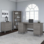 Bush Somerset 2-Drawer Lateral File Cabinet, Letter/Legal, Platinum Gray, 30-Inch (WC81280)