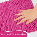 Locker Rug school girl rugs Carpet Chenille 100% Microfiber Locker Carpet with Non Skid Backing Locker Decorations (Rose Red, 12X12)