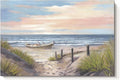 cozy country Ocean Wall Art 45"x30" - Coastal Pictures Beach Canvas Decor - Seashore Artwork Seascape Hand Painting for Living Room, Bedroom, Sea House