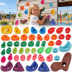 50 PCS Rock Climbing Wall for Kids,Rock Wall Climbing Holds,Adults Climbing Wall Grip Kits Holds Up to 230 lbs for Outdoor Indoor Home Playground Climbing Holds