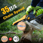 2 In 1 Mini Chainsaw 8 Inch Cordless Hand-Held Electric Chain Saw with Pole Compatible with Makita 18V Batteries Branch Cutter 8000mAh Battery PR-E8-Set