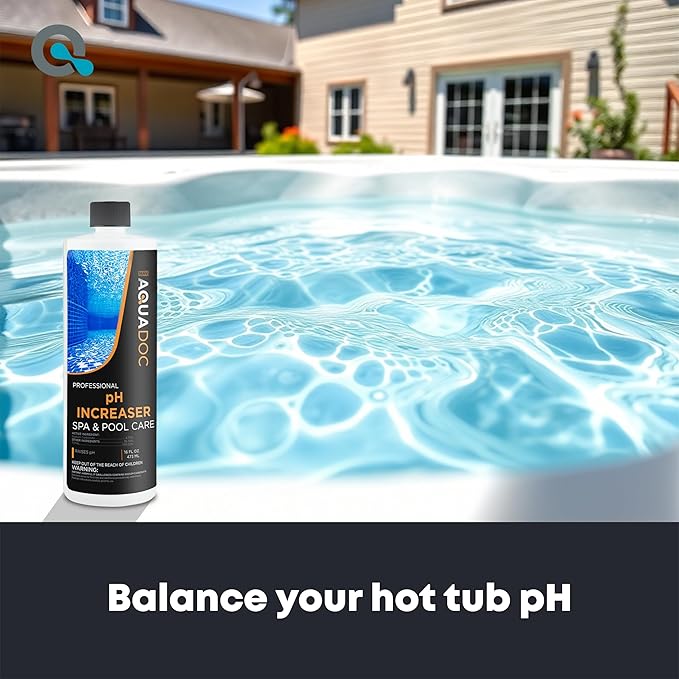 AquaDoc Spa pH Increaser for Hot Tub - 16oz - Spa pH Up for Water Balance - Hot Tub Chemicals Made in USA