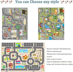 Kids Rug Play Mat for Toy Cars,City Life Road Traffic Educational Carpet,Have Fun Throw Rug,Non-Slip Nursery Rug for Boy and Girl Bedroom 180×270cm/71×106in