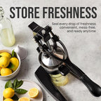 Zulay Kitchen Cast Iron Juicer - Heavy Duty Manual Juicer with Detachable Strainers for Easy Cleaning, Orange Juice Press for Citrus Fruits, Perfect for Bartenders, Juice Lovers & Health Enthusiasts