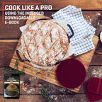 Uno Casa 2-in-1 Cast Iron Dutch Oven Large - 5 Quart Dutch Oven Pot with Lid, Pre-Seasoned Cooking Dish for Bread Baking and Stews - Heavy Duty Cast Iron Pot with Detachable Frying Pan Lid for Versatile Cooking