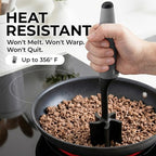 Zulay Kitchen Ground Beef Chopper Tool – 5-Blade Nylon Meat Chopper for Ground Beef, Non-Toxic Food Safe Meat Masher & Breaker, Heat Resistant to 180°C, Dishwasher Safe – Gray
