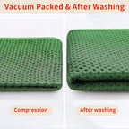 Homaxy 100% Cotton Waffle Weave Kitchen Dish Cloths, 4-Pack, Grass Green | 12 x 12 Inches, Ultra Soft Absorbent Dish Towels, Quick Drying Dish Rags with Hanging Loop