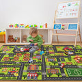 Zareas 3x5 Feet Kids Area Rug Play mat Car Rug for Playroom, Children Educational City Traffic Road Map Fun Car Carpet, Car Rug for Boys Bedroom, Upgrade Anti-Skid Rectangular for Kids Rugs, 60''x36''