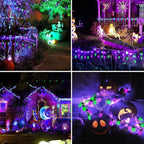 Extendable Purple and Green 2PK 100 LED C9 Halloween Lights Indoor Outdoor Waterproof, 98FT Super Bright C9 String Lights 13 Modes with Timer for Tree Patio Party Garden Halloween Decorations