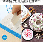 Silicone Baking Pastry Mat,36" x 24" Large Non Stick Sheet Mat with Measurement, Non-slip Food Grade Dough Rolling Mat for Making Cookies,Macarons,Bread