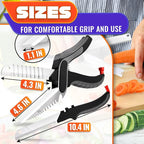 7-in-1 Cutting Board Scissors for Food, Stainless Steel | Dishwasher Safe Kitchen Scissors with Cutting Board; Replaceable Blades; Safety Lock; for Meat, Veggies, Fruit & Herbs