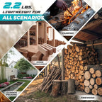 Mini Chainsaw Cordless 6 Inch, Brushless Motor Electric Saw - 2x2Ah Batteries, 2025 Upgraded, Safety Lock, Portable Handheld for Tree Trimming, Wood Cutting, Camping/DIY, Gift for Dad Husband