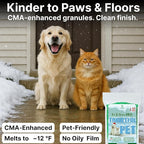 Thawtful Pet Safe Ice Melt – Pet Friendly Ice Melt, Snow Melt – Green Granules with CMA, Melts to −12°F (−24°C) - Driveway Salt & Sidewalk Salt for Ice (2 qt. - 4.2 lb.)