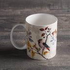 Maison d' Hermine Coffee Mug with Handles Tea Cups (12 Ounce, Pack of 1) | Fine Bone China Coffee Mugs for Hot Beverages Cappuccino Latte Home Restaurant Spring Summer -Equinoxe - Beige - Sparrows