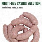 LEM Products Natural Hog Casings, 32–35mm Edible Sausage Casings for Sausage Links, Hot Dogs, Italian, Pepperoni, Salami, Homemade Sausages, Stuffs Approx. 30 lbs, 6.1 oz Package