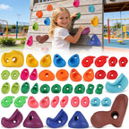 45 PCS Rock Climbing Wall for Kids,Rock Wall Climbing Holds,Adults Climbing Wall Grip Kits Holds Up to 230 lbs for Outdoor Indoor Home Playground Climbing Holds
