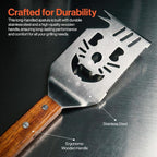 Stainless Steel Grill Spatula for Outdoor Grill, 7-in-1 BBQ Spatulas Turner, Fork & Tongs, Heavy Duty Metal Grilling Spatula with Bottle Opener, Multifunctional Barbecue Grilling Tool