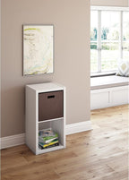 ClosetMaid 4536 Decorative Open Back 2-Cube Storage Organizer, Bleached Walnut