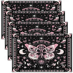 Feelyou Death Moth Placemats Set of 4 18"x12" Boho Exotic Moth Placemat for Kitchen Dining Table Decor Indoor Outdoor for Kids Teens Adults Bohemian Butterfly Table Place Mats, Sun Moon