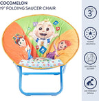 Idea Nuova Cocomelon Saucer Chair, Relaxing, Foldable, Polyester