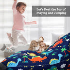 Jorbest Stuffed Animal Storage Bean Bag Chair for Kids Adults, Stuffed Animal Bean Bag Storage, Dinosaur Bean Bag Stuffed Animal Storage, Dinosaur Kids Bean Bag Chair Cover - Cover ONLY (200L/52 Gal)