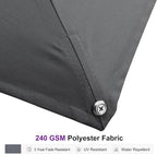 PURPLE LEAF 13 FT Square Patio Umbrella with Base Included Large Cantilever Outdoor Aluminum Offset Umbrella with 360-degree Rotation for Garden Deck Backyard Pool Grey