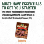 LEM Products Jerky Gun, Heavy-Duty Beef Jerky Maker, Make Meat Sticks and Snack Sticks, Includes Nozzles and Backwoods Seasoning
