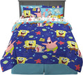 Franco Kids Bedding Super Soft Comforter and Sheet Set with Sham, 7 Piece Full Size, Spongebob Squarepants
