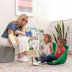 ECR4Kids Leaf Floor Seat, Rocker Chair, Green, 6-Piece