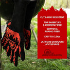 BBQ Dragon Heat Resistant Gloves - High Heat Gloves for Cooking, BBQ, Grilling, and Baking - Non-Slip Oven & Heat Proof - Certified Heat Protection for Outdoor Grill & Kitchen Safety