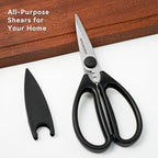 Kitchen Scissors for Food, HUNTER.DUAL Heavy Duty Come Apart Poultry Shears for Cooking, All Purpose for Cutting Chicken, Meat, Fish & Vegetables (Black, 8.26 Inch)